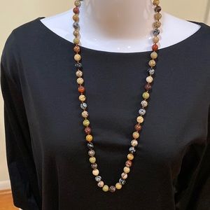 Vintage Oriental Stone Beaded Necklace